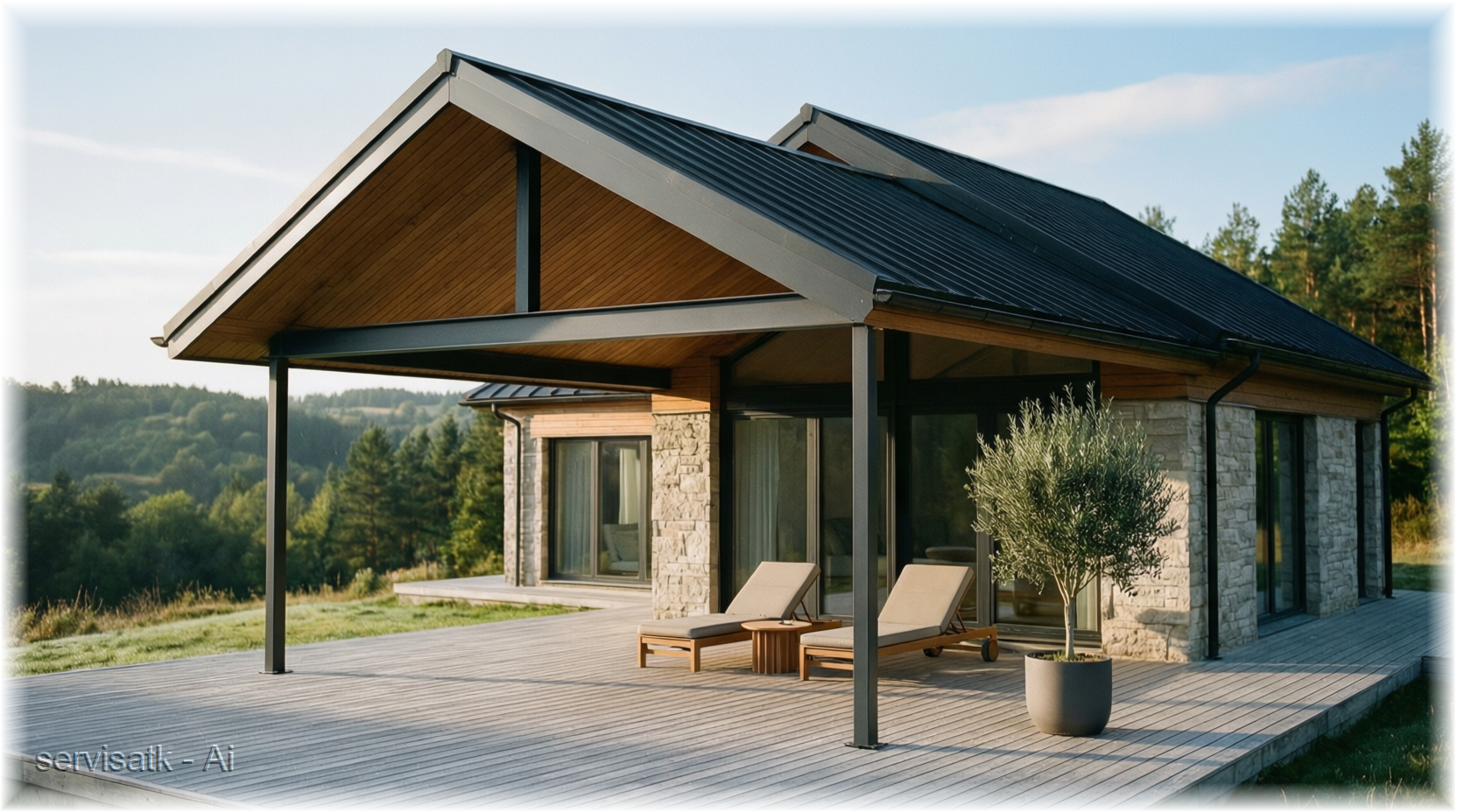 Строительные услуги навесов в Алматы