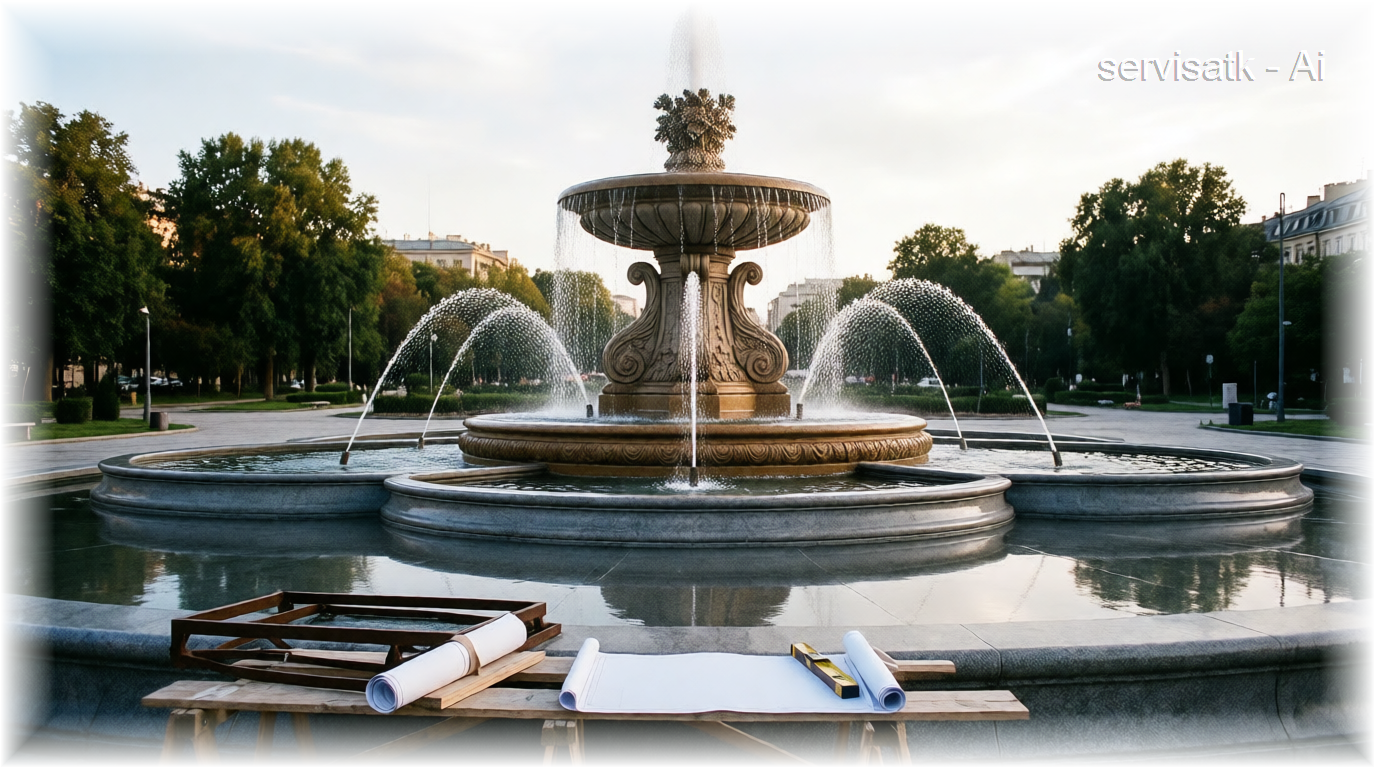 Строительные услуги фонтанов и водопадов в Алматы